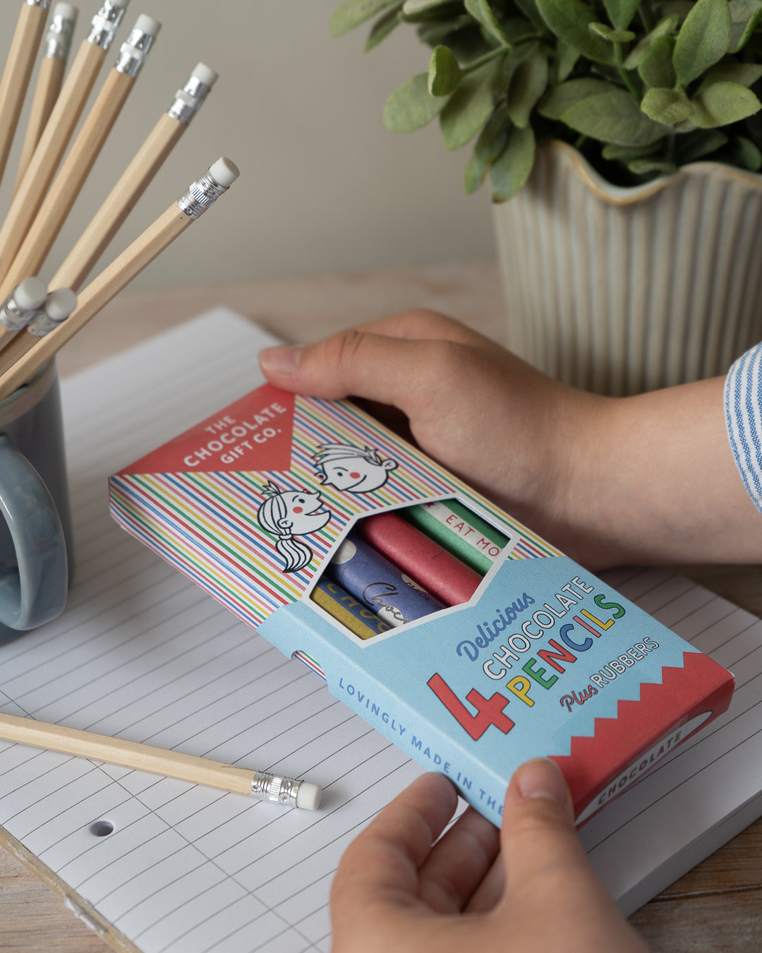 TEACHERS CHOCOLATE PENCILS AND RUBBERS