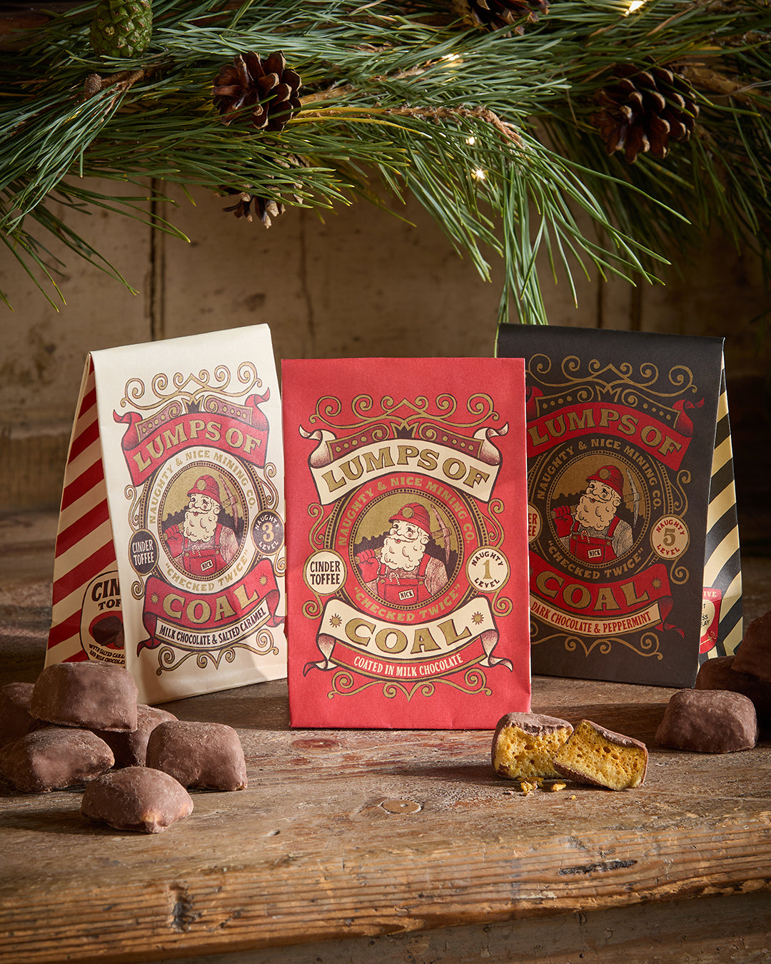 Lumps of Coal – Milk Chocolate & Salted Caramel