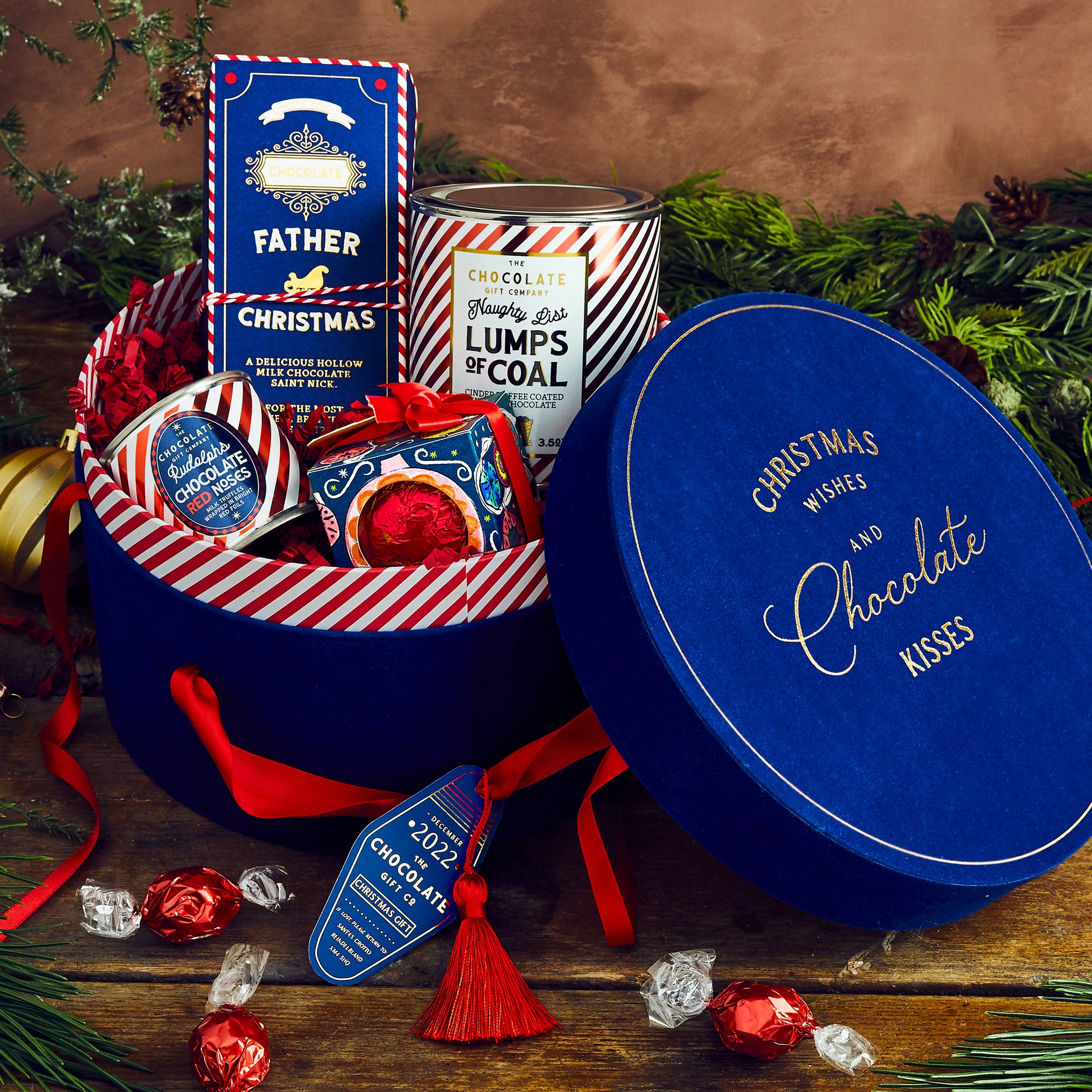 THE MAGICAL CHRISTMAS HAT BOX - BLUE